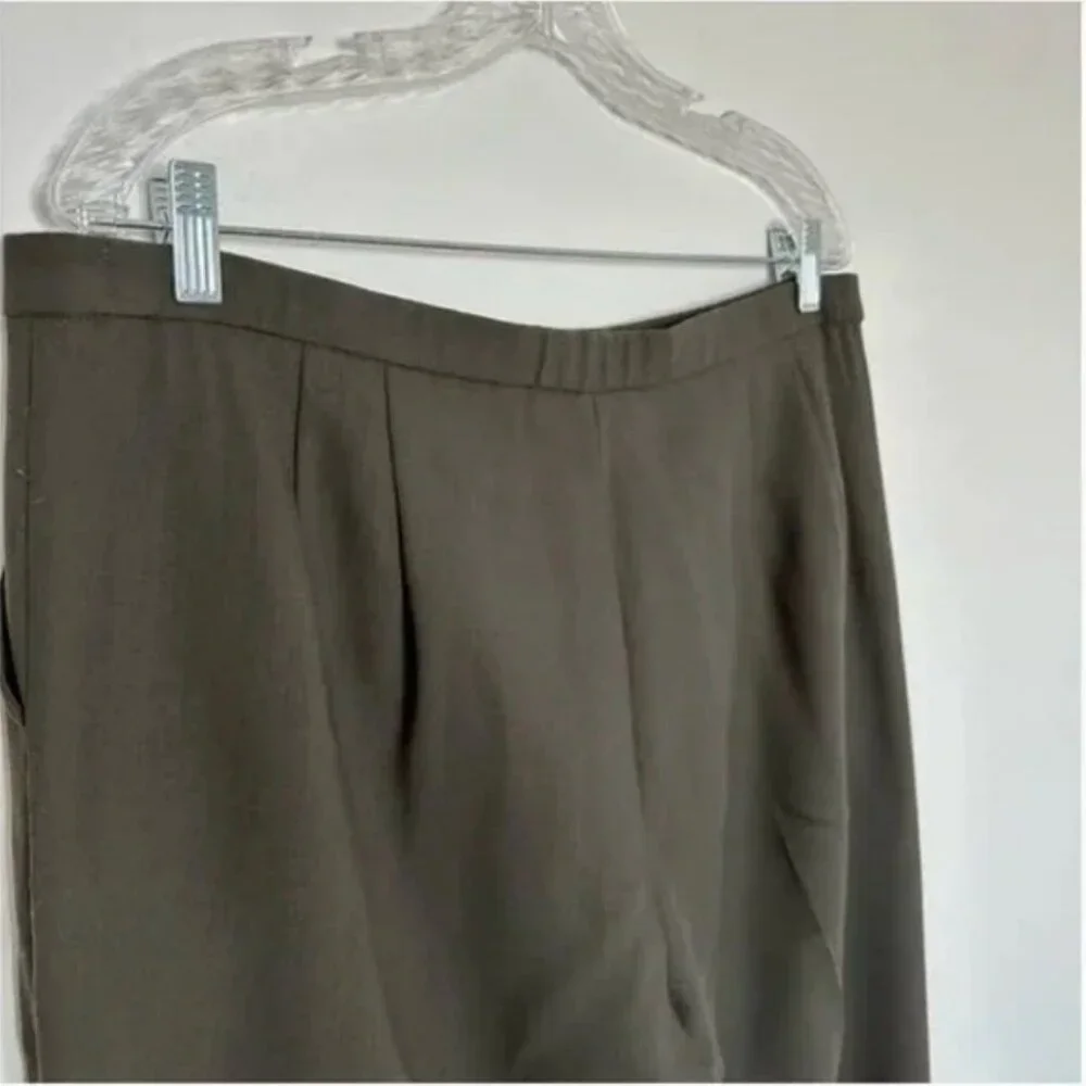 Eileen Fisher Women's Neutral Brown Minimalist Pants Size Large